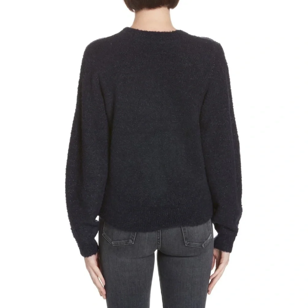 Joie Stavan Metallic Twist Knot Crewneck Sweater​​​​​​​